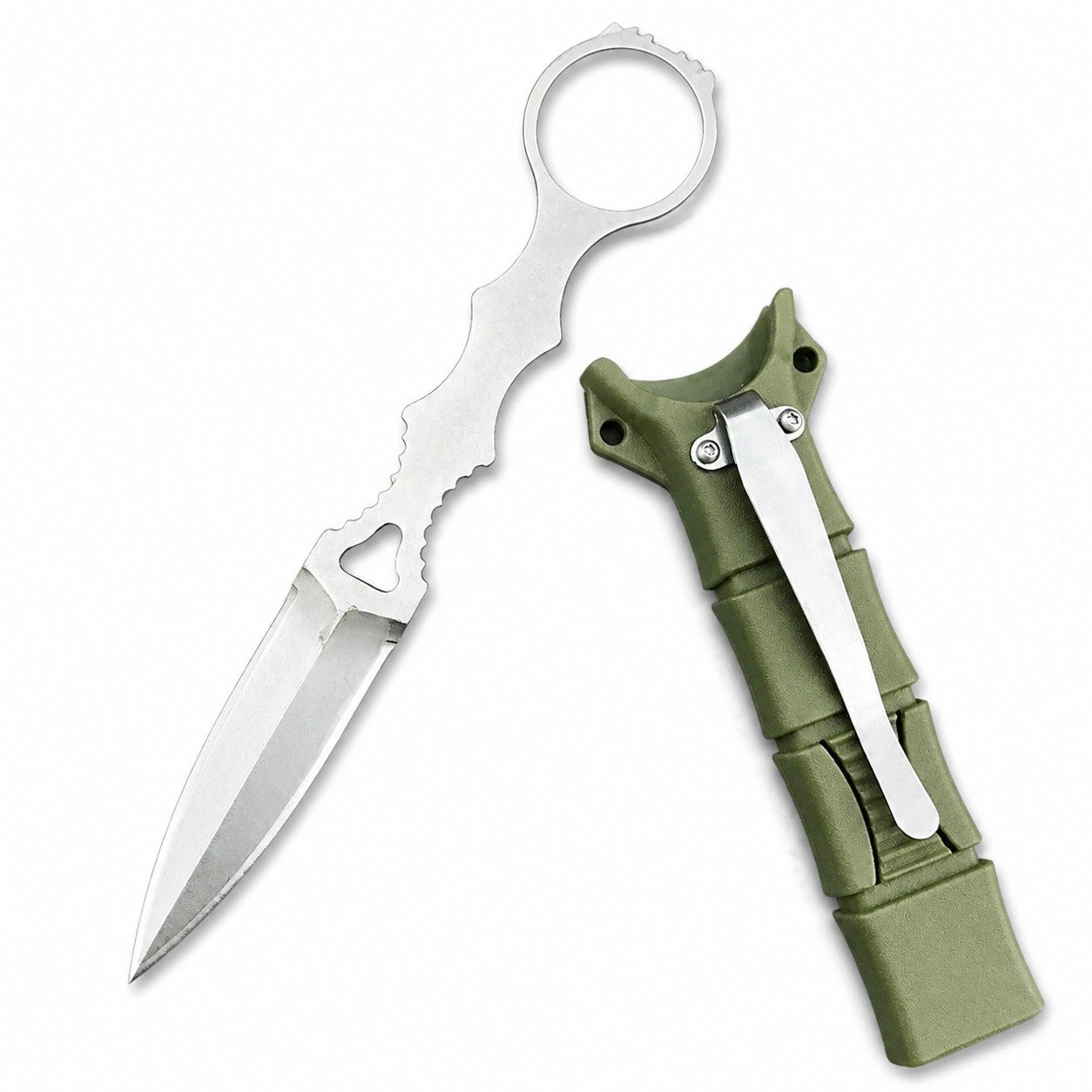 19259-main-white-clean Feststehendes Messer, Klinge aus rostfreiem Stahl mit Kydex-Scheide, Camping, tragbar, Überleben, taktische Multitools, Hand-EDC-Messer
