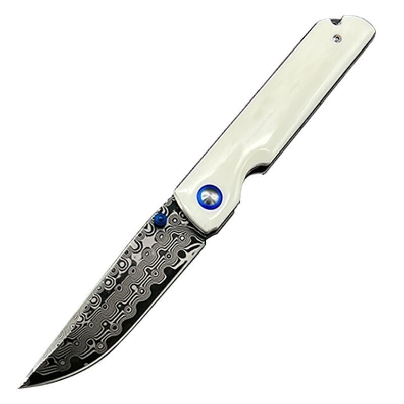 19996-main-white-clean Tragbares Klappmesser aus Damaststahl VG10 mit hoher Härte