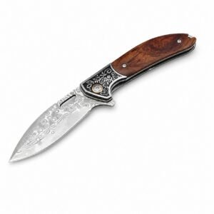 Damaskus Klappmesser Multifunktions-Wildnis-Überlebensmesser Outdoor-Camping-Ausrüstung