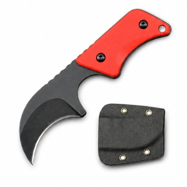21795-main-white-clean Neck Knife G10-Griff mit Kydexscheide EDC-Werkzeug -Orange