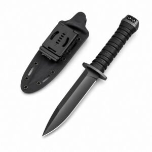 Alpha Tactical Black Knight panzerbrechendes Messer mit fester Klinge